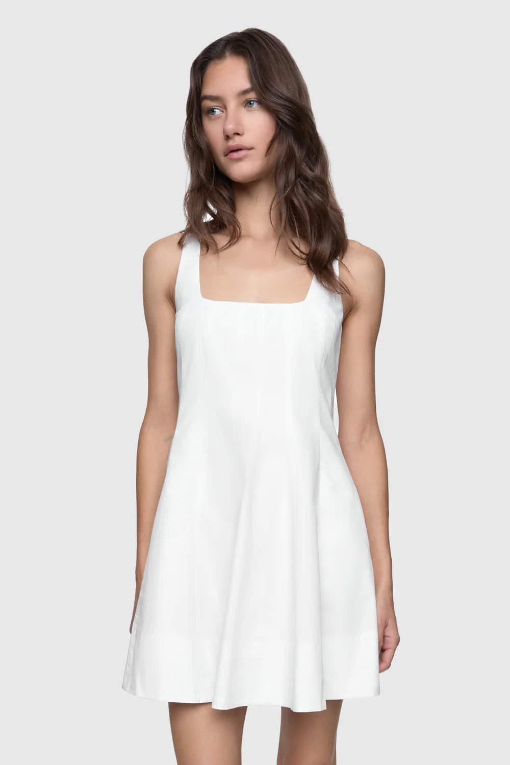 Selena Vestido con costuras blanco