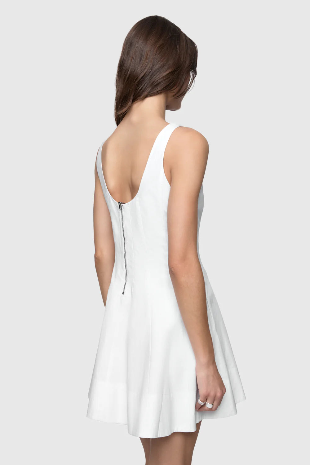 Selena Vestido con costuras blanco
